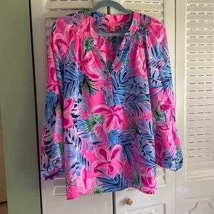 Lily Pulitzer Elsa Silk Top in size L